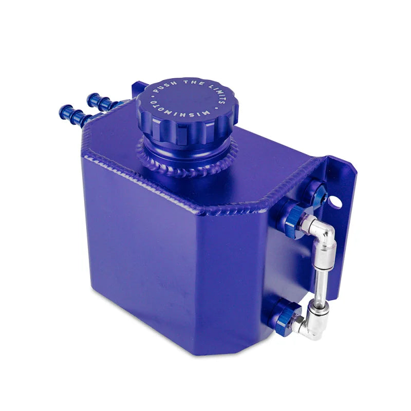 Mishimoto 1L Coolant Overflow Tank - Blue - Back View