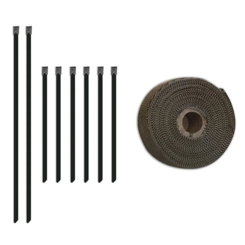 Mishimoto 2 inch x 35 feet Heat Wrap with Stainless Locking Tie Set - Main Product View