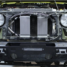 Load image into Gallery viewer, Mishimoto 2007-2011 Jeep Wrangler JK Oil Cooler Kit Thermostatic Black - Installation View