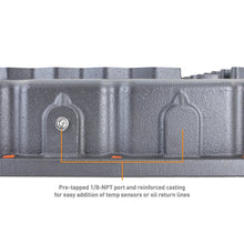 Load image into Gallery viewer, Mishimoto 2007.5 + Ram 6.7L Cummins 68RFE Transmission Pan - Cast - GR - Side View