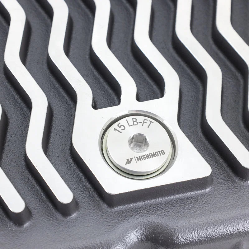 Mishimoto 2007.5 + Ram 6.7L Cummins 68RFE Transmission Pan - Cast - GR - Back View