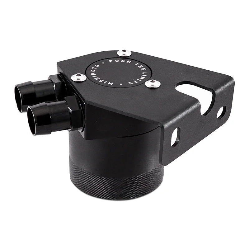 Mishimoto 2008-2010 Powerstroke Baffled Oil Catch Can Kit - Back View