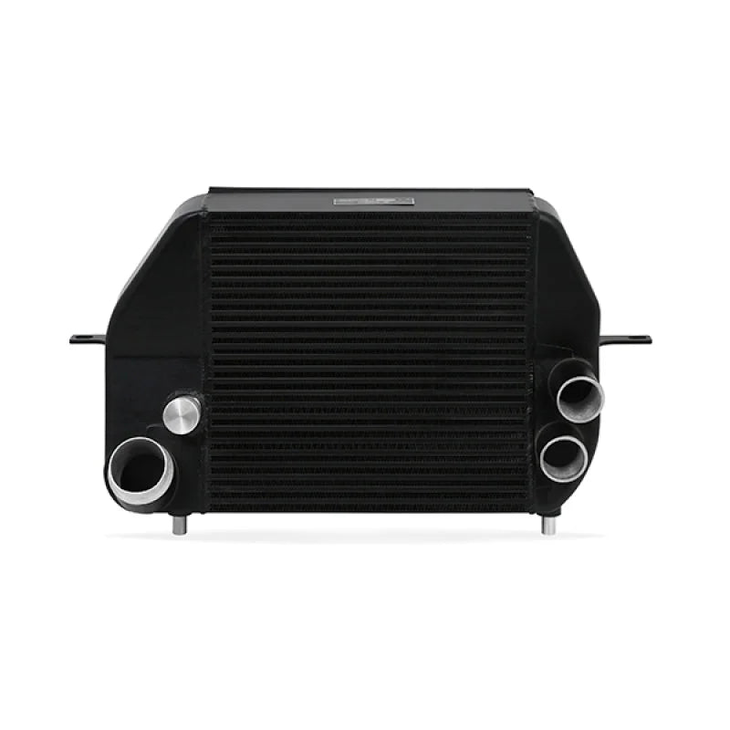 Mishimoto 2011-2014 Ford F-150 EcoBoost Black Intercooler w/ Polished Pipes - Installation View