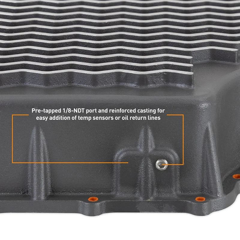 Mishimoto 2011+ Powerstroke 6R140 Transmission Pan - Cast - GR - Additional View 6