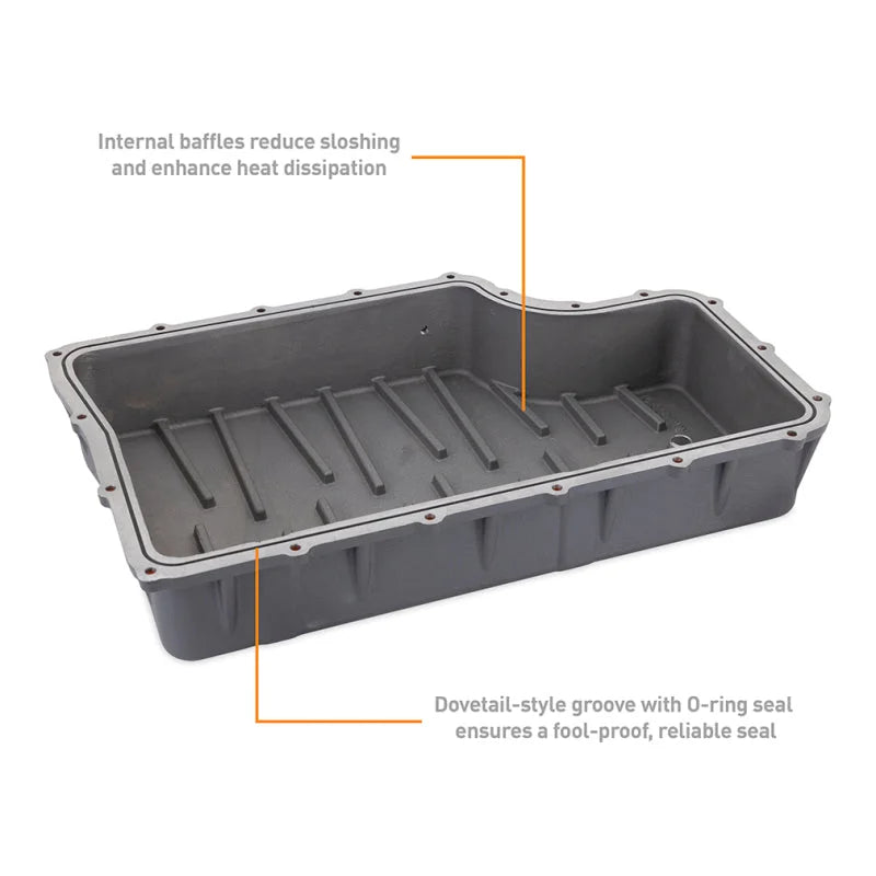Mishimoto 2011+ Powerstroke 6R140 Transmission Pan - Cast - GR - Additional View 7