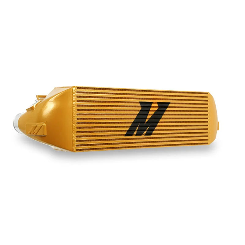 Mishimoto 2013+ Ford Focus ST Gold Intercooler w/ Black Pipes - Installation View