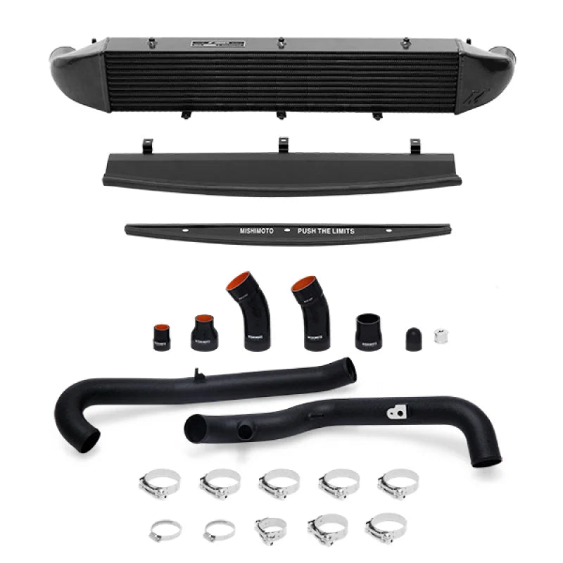 Mishimoto 2014-2016 Ford Fiesta ST 1.6L Front Mount Intercooler (Black) Kit w/ Pipes (Black) - Side View