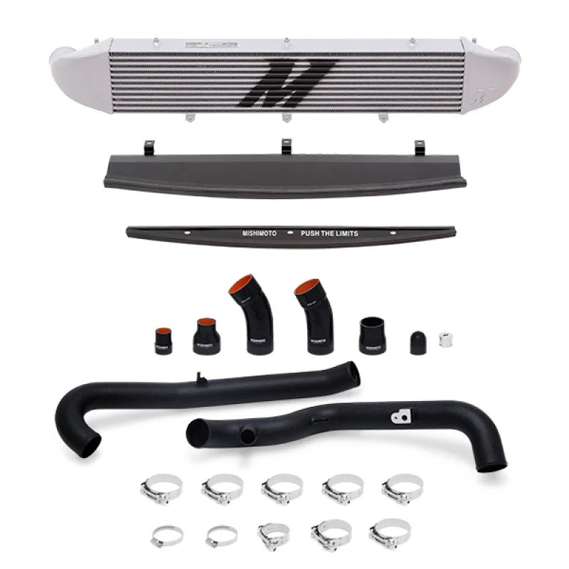 Mishimoto 2014-2016 Ford Fiesta ST 1.6L Front Mount Intercooler (Silver) Kit w/ Pipes (Black) - Side View