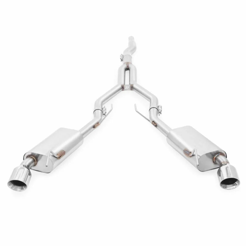 Mishimoto 2015-2016 Ford Mustang 2.3L EcoBoost Stainless Steel Cat-Back Exhaust - Back View
