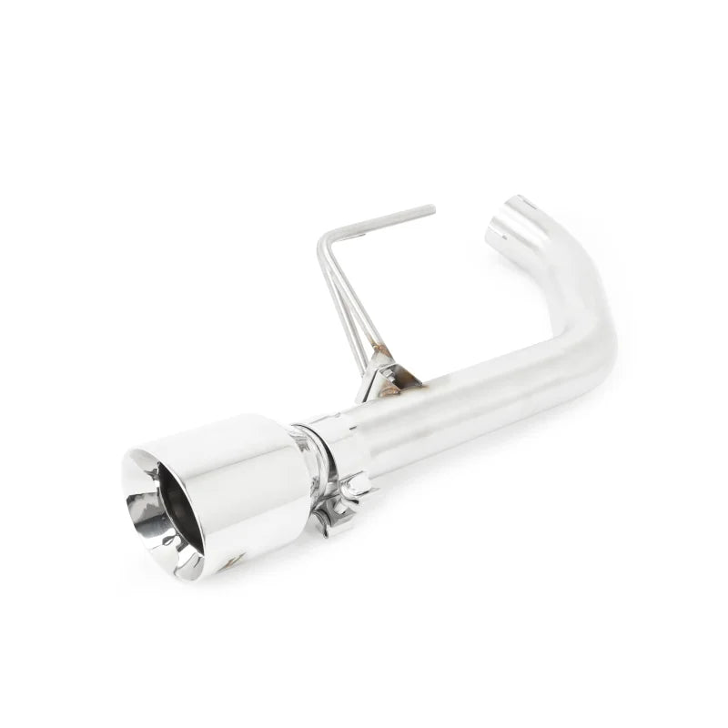 Mishimoto 2015+ Ford Mustang Axleback Exhaust Race w/ Polished Tips - Side View