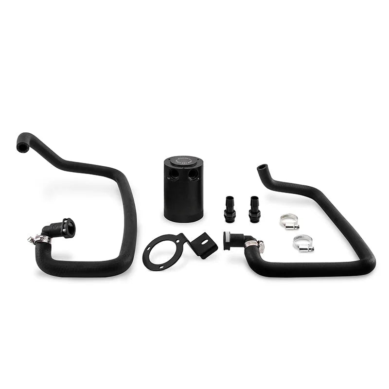 Mishimoto 2015+ Ford Mustang EcoBoost Baffled Oil Catch Can Kit - Black - Main Product View