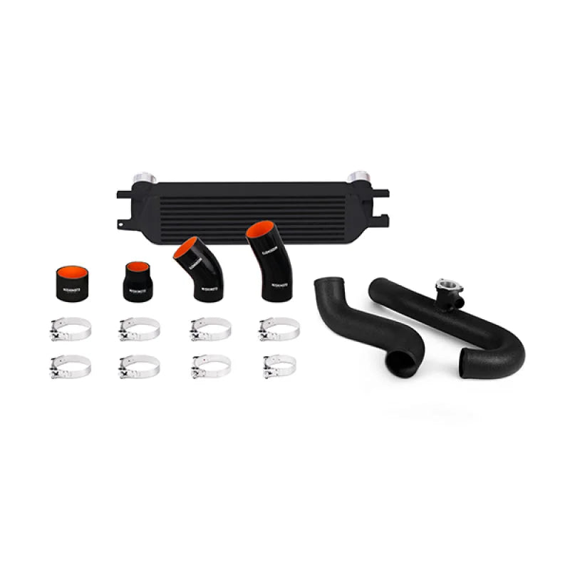 Mishimoto 2015 Ford Mustang EcoBoost Performance Intercooler Kit - Black Core Wrinkle Black Pipes - Main Product View