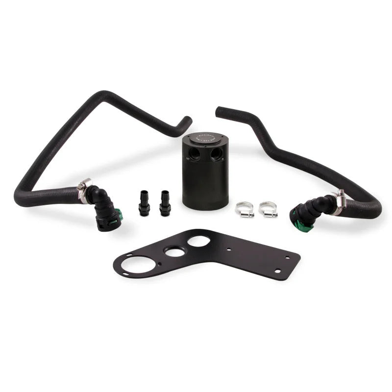 Mishimoto 2015+ Ford Mustang GT Baffled Oil Catch Can Kit - Black - Main Product View