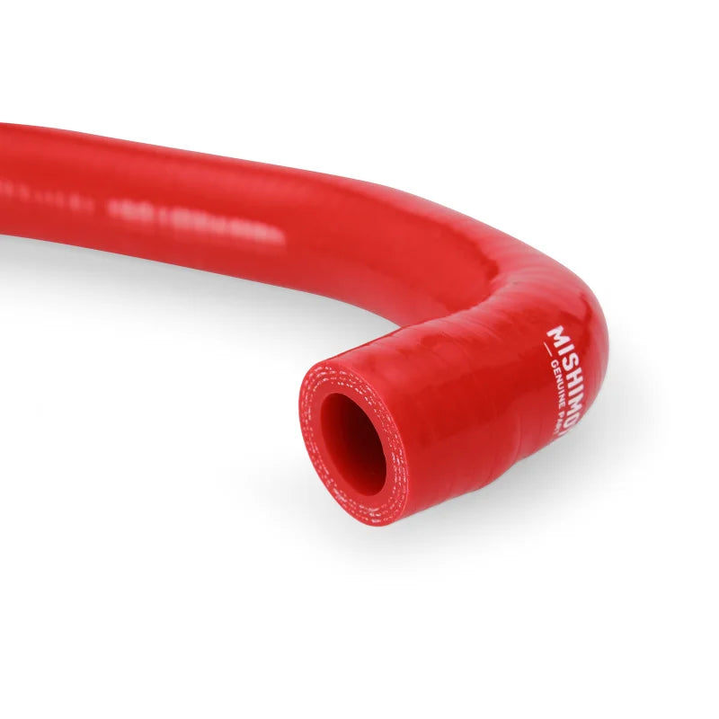 Mishimoto 2015+ Ford Mustang GT Silicone Lower Radiator Hose - Red - Installation View