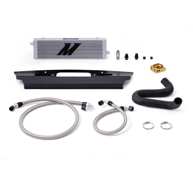 Mishimoto 2015+ Ford Mustang GT Thermostatic Oil Cooler Kit - Silver - Main Product View