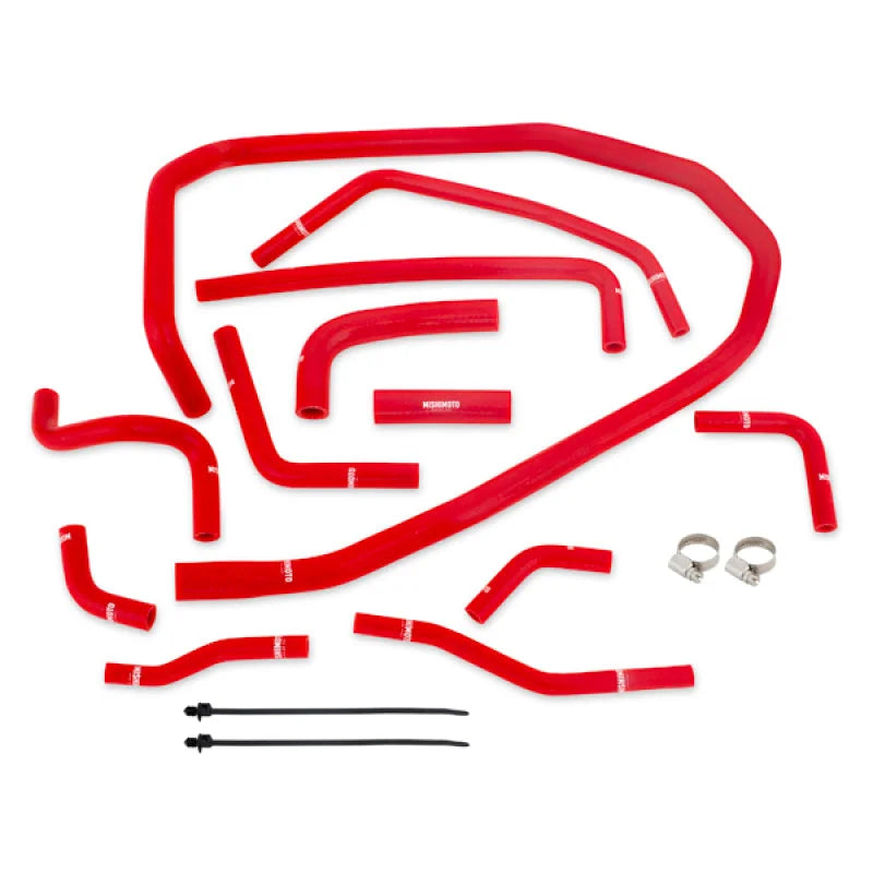 Mishimoto 2015 Subaru WRX Red Silicone Radiator Coolant Ancillary Hoses Kit - Main Product View