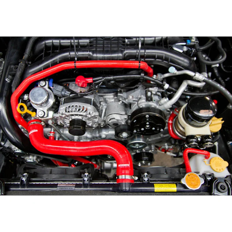 Mishimoto 2015 Subaru WRX Red Silicone Radiator Coolant Ancillary Hoses Kit - Additional View 6