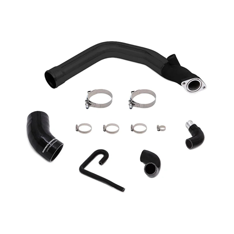 Mishimoto 2015 Subaru WRX Top-Mount Intercooler Kit - Powder Coated Black & Black Pipes - Back View