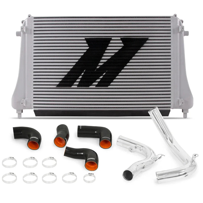 Mishimoto 2015+ VW MK7 Golf TSI / GTI / R Performance Intercooler Kit w/ Pipes (Polished) - Main Product View