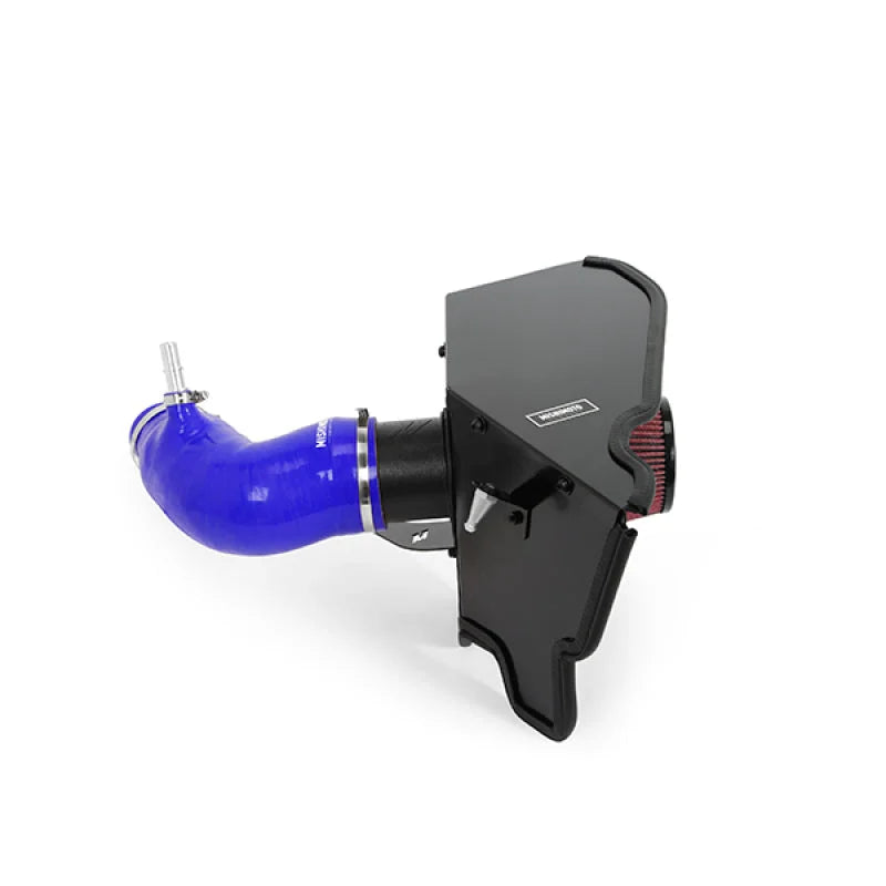 Mishimoto 2016+ Chevrolet Camaro 2.0T Performance Air Intake - Blue - Side View