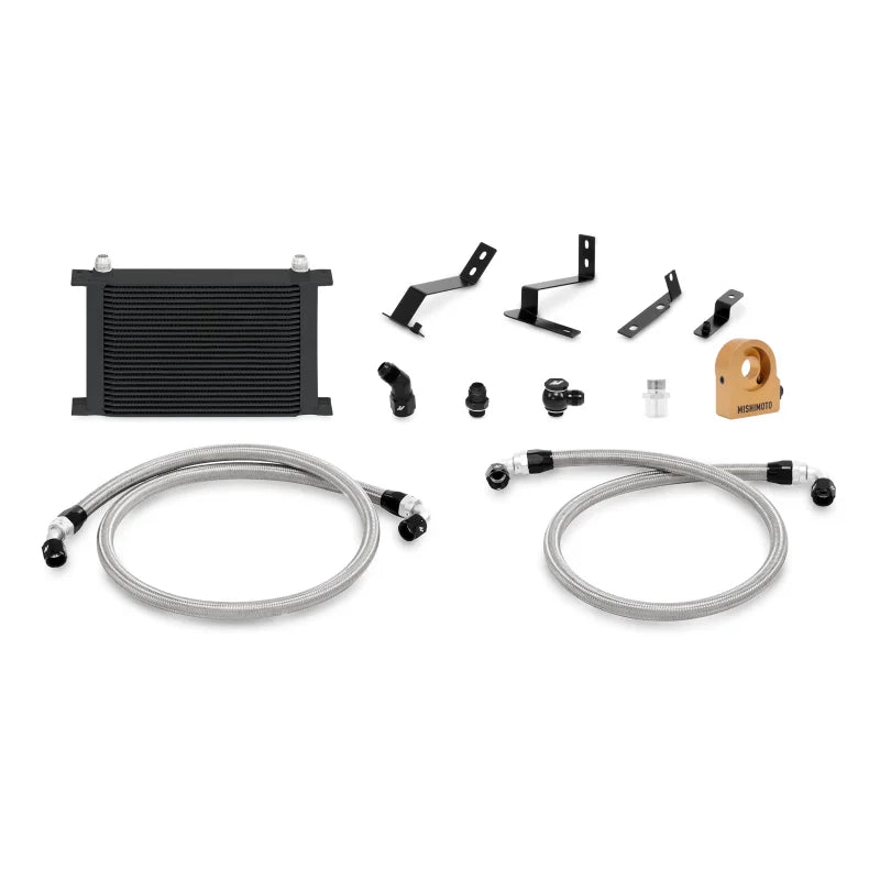 Mishimoto 2016+ Chevy Camaro Oil Cooler Kit w/ Thermostat - Black - Main Product View