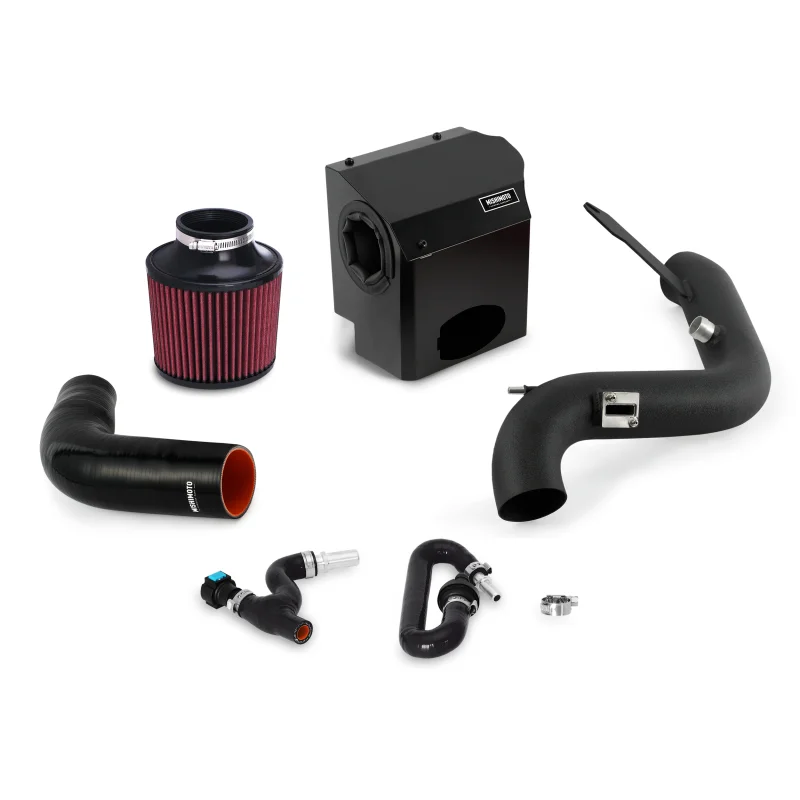 Mishimoto 2016 Ford Fiesta ST 1.6L Performance Air Intake Kit - Wrinkle Black - Installation View