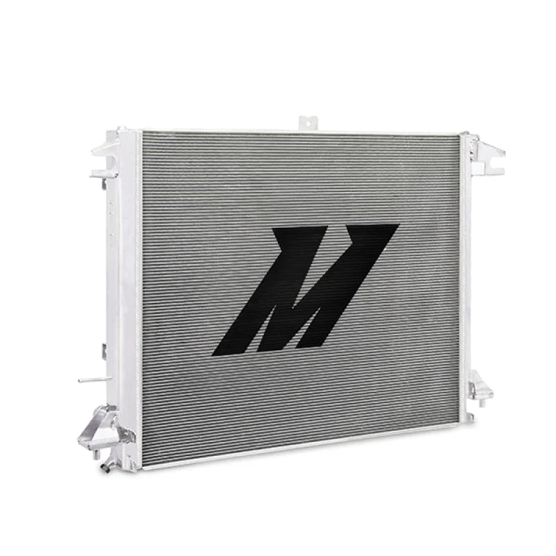 Mishimoto 2016+ Nissan Titan XD 5.0L Cummins Aluminum Radiator - Side View