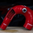 Load image into Gallery viewer, Mishimoto 2016+ Polaris RZR XP Turbo Silicone Intake J-Tube - Red - Back View