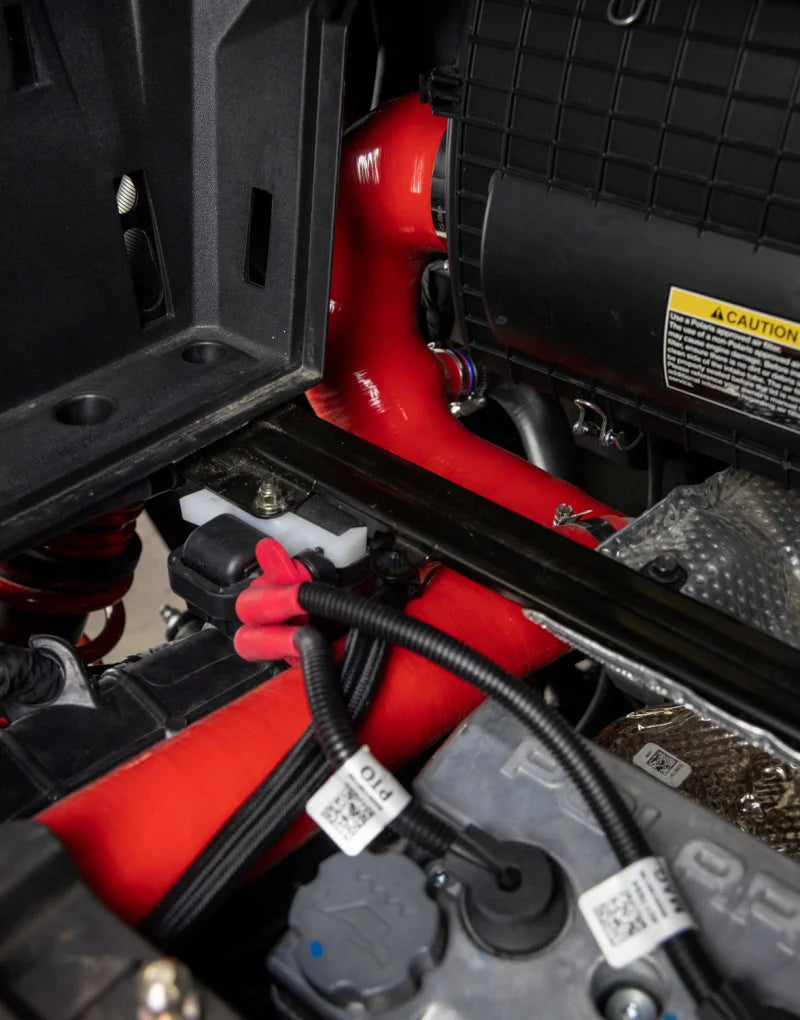 Mishimoto 2016+ Polaris RZR XP Turbo Silicone Intake J-Tube - Red - Additional View 11