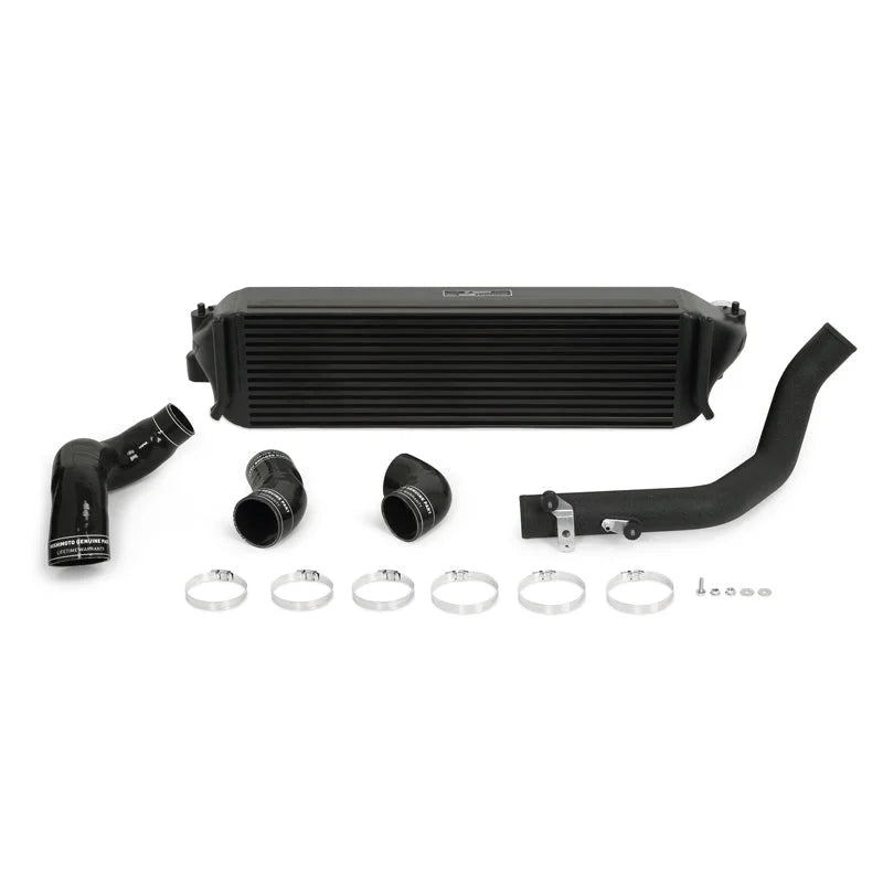 Mishimoto 2017+ Honda Civic Type R Intercooler Kit - Black Intercooler Black Pipes - Side View