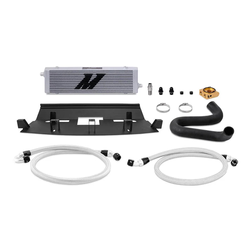 Mishimoto 2018+ Ford Mustang GT Thermostatic Oil Cooler Kit - Silver - Main Product View