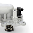 Load image into Gallery viewer, Mishimoto 2018+ Jeep Wrangler JL / 2020+ Gladiator (3.6L) Thermostat w/ Aluminum Housing - 82C - Back View