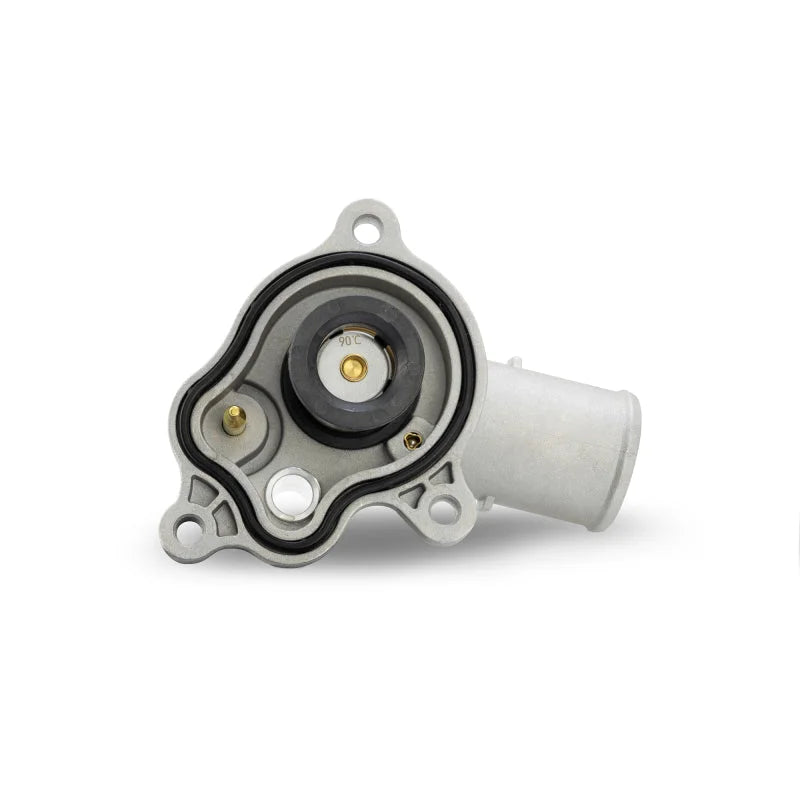 Mishimoto 2018+ Jeep Wrangler JL / 2020+ Gladiator (3.6L) Thermostat w/ Aluminum Housing - 90C - Side View