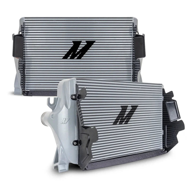 Mishimoto 2019+ Dodge Ram 6.7L Cummins Intercooler Kit / SL Cooler - P Pipes - Back View