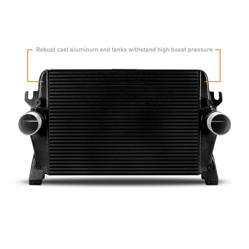 Mishimoto 2019+ Ram 6.7L Cummins Intercooler Kit BK Cooler P Pipes - Side View