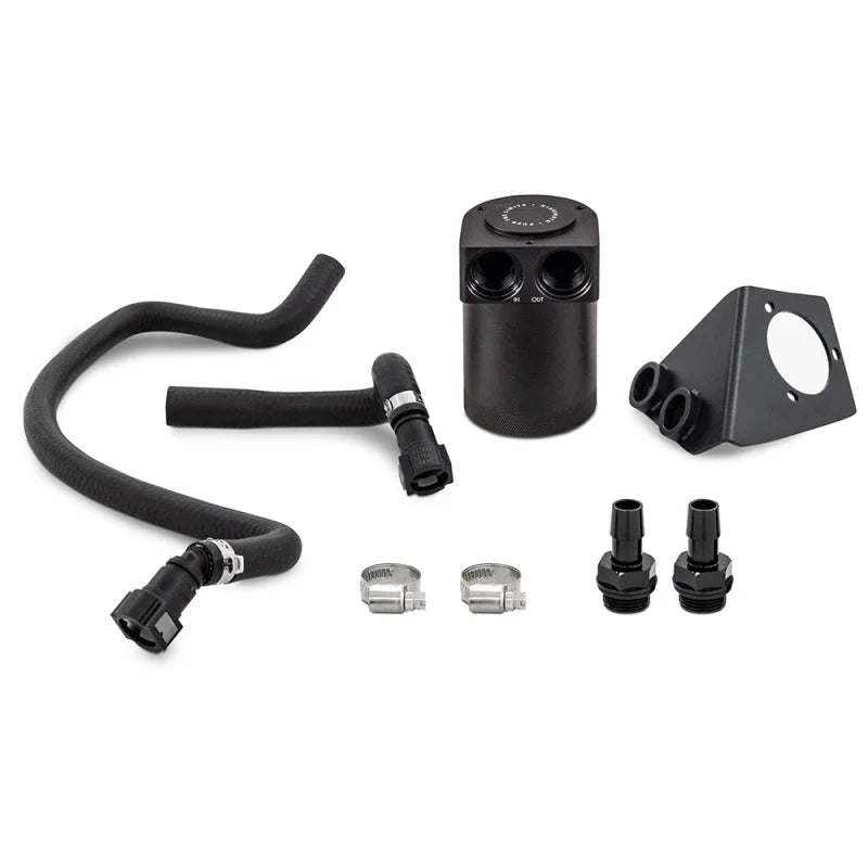 Mishimoto 2020+ Chevrolet Corvette C8 Baffled Oil Catch Can Kit (PCV Side) - Black - Main Product View