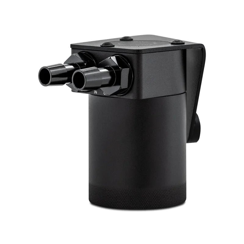 Mishimoto 2020+ Chevrolet Corvette C8 Baffled Oil Catch Can Kit (PCV Side) - Black - Side View