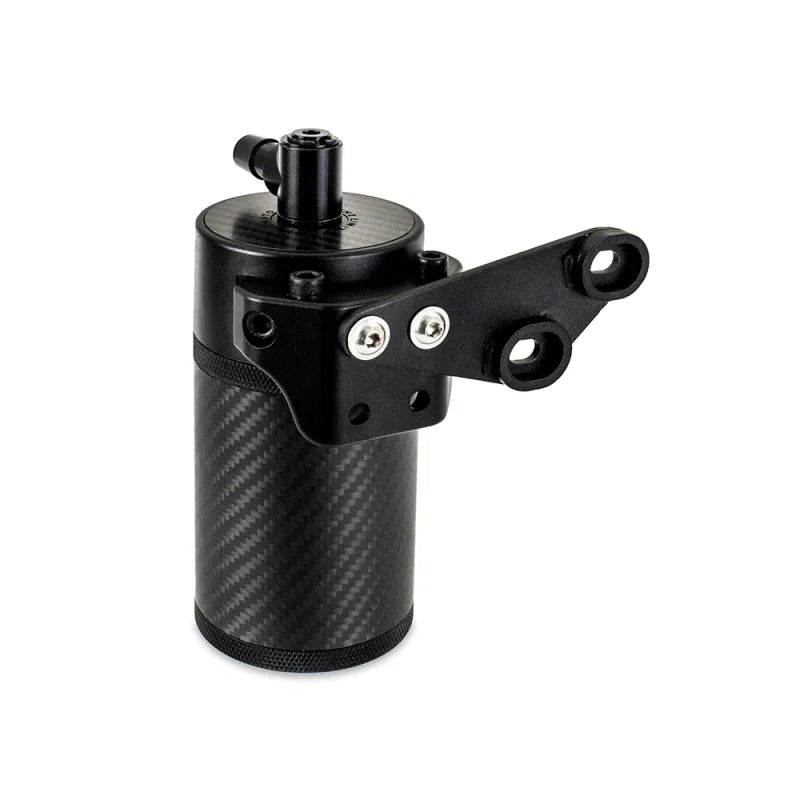 Mishimoto 2020+ Chevrolet Corvette C8 Baffled Oil Catch Can Kit (PCV Side) - Carbon Fiber - Back View