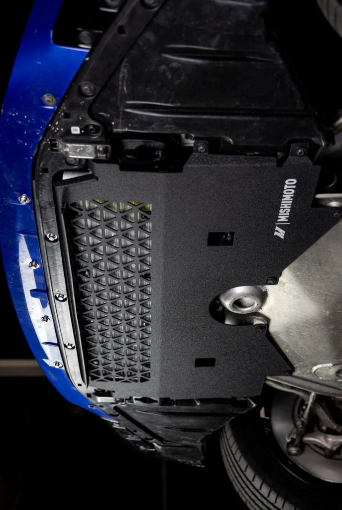 Mishimoto 2021+ BMW G80 M3 Skid Plate Engine - Wrinkle Black - Side View