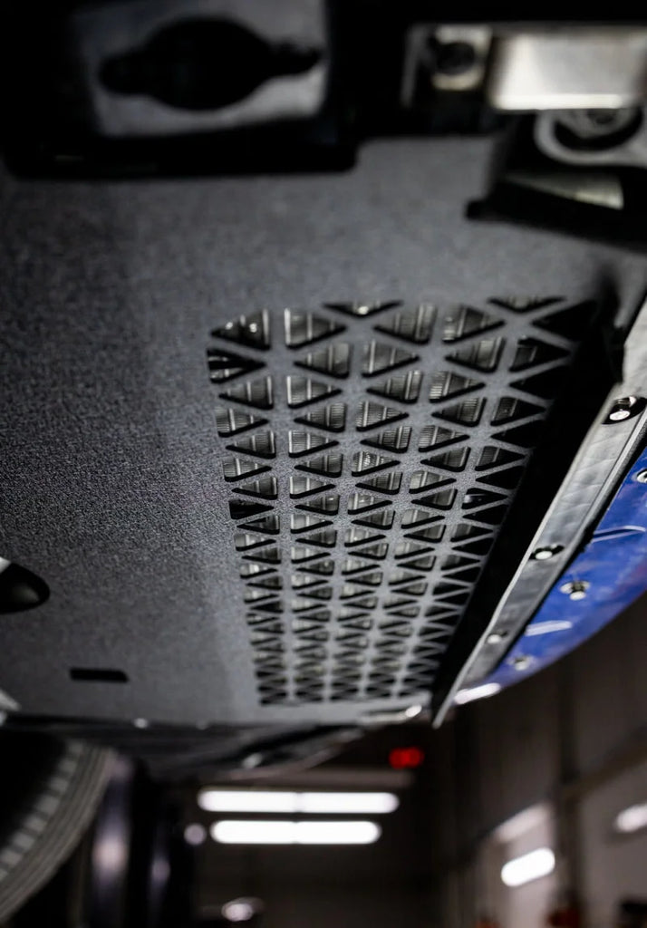 Mishimoto 2021+ BMW G80 M3 Skid Plate Engine - Wrinkle Black - Installation View