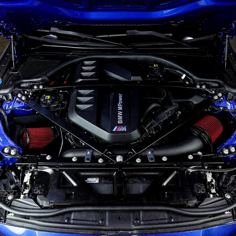 Mishimoto 2021+ BMW G8X M3/M4 3.0L S58B30 Open Airbox Performance Intake - Side View