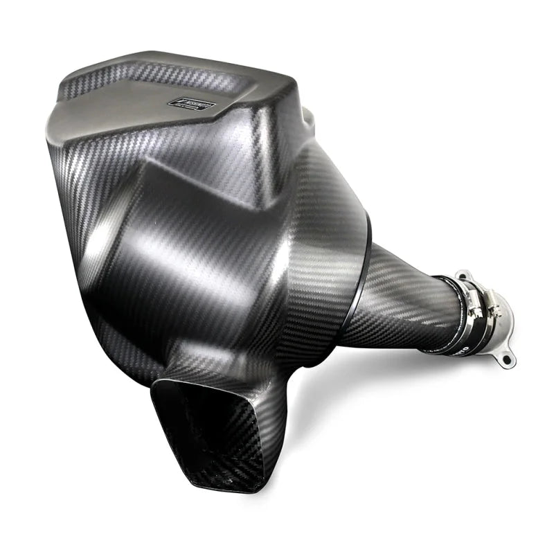 Mishimoto 2021+ BMW G8X M3/M4 Performance Intake Carbon Fiber Gloss - Back View