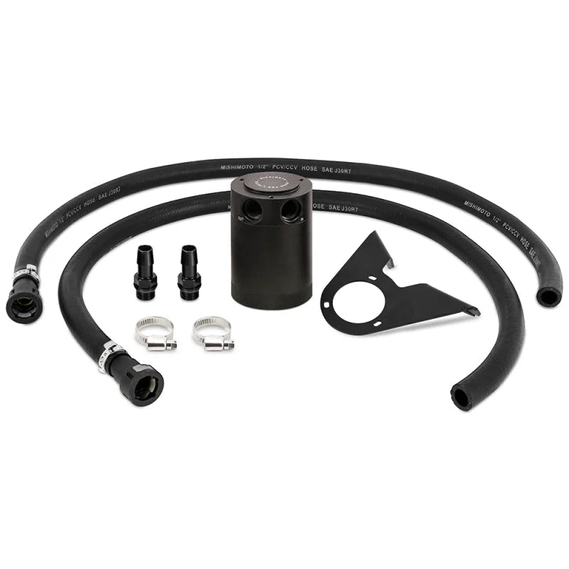 Mishimoto 2021+ Ford Bronco 2.3L Baffled Oil Catch Can - PCV Side - Black - Main Product View