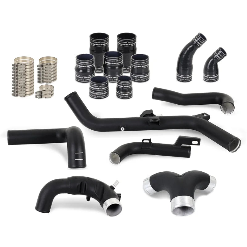 Mishimoto 2021+ Ford Bronco 2.7L High-Mount Intercooler Pipe Upgrade Kit - Wrinkle Black - Main Product View