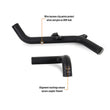 Load image into Gallery viewer, Mishimoto 2021+ Ford Bronco 2.7L High-Mount Intercooler Pipe Upgrade Kit - Wrinkle Black - Side View