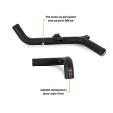 Load image into Gallery viewer, Mishimoto 2021+ Ford Bronco 2.7L High-Mount Intercooler Pipe Upgrade Kit - Wrinkle Black - Side View
