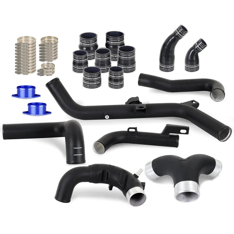 Mishimoto 2021+ Ford Bronco 2.7L High-Mount Intercooler Pipe Upgrade Kit - Wrinkle Black - Main Product View