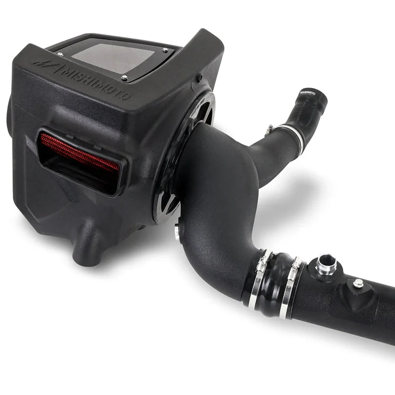 Mishimoto 2021+ Ford Bronco 2.7L Performance Air Intake w/ Oiled Filter - Side View