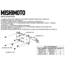 Load image into Gallery viewer, Mishimoto 2021+ Ford Bronco Plastic Bumper License Plate Relocation - Back View
