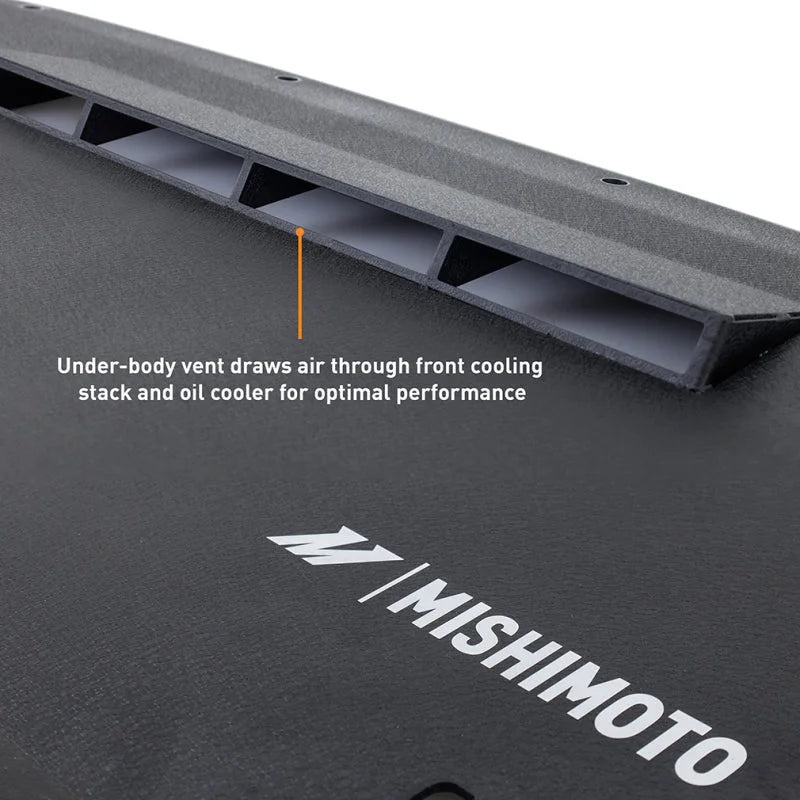 Mishimoto 2023+ Nissan Z Skid Plate Engine - Wrinkle Black - Side View